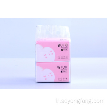 Papier hygiénique pour le visage en mouchoirs pour bébé avec emballage rose